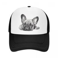 Madinga unisex prancūzų buldogas prancūzų šunų sunkvežimių kepurė suaugusiems reguliuojama beisbolo kepurė Unisex WoUnisex apsauga nuo saulės Snapback kepurės Trucker Hat