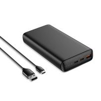 Atsarginis maitinimo šaltinis ("Power Bank") „Veger“ nešiojama baterija „Veger T100“ (W2032C-100) PD QC3.0 5A 100W 20000 mAh, juoda