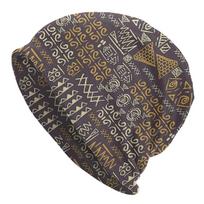 Bonnet Australijos aborigenų menas Hat Dot Egypt Work Winter Šiltas kepuraitė Dizainas Skullies Beanies Kepurės One Size gray