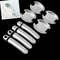 FUNDUOO For Skoda Fabia / Octavia / Superb 2002 2003 2004 2005 2006 2007 New Chrome Door Handle + Cup Bowl Cover Trim 2