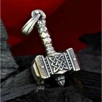 Vintage Nordic Vikings Aukštos kokybės cinko lydinio Viking Rune Thor Hammer Mjolnir Pakabukas Kaklo papuošalas Punk Vyriški Viking Amuletai Papuošalai Karoliai Vyriškos Dovanos Silver