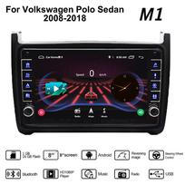 Automobilinis Android radijas, skirtas Volkswagen Polo Sedan 2008-2018 Su mygtuko rankenėle 2din Multimedijos stereo vaizdo grotuvas WIFI GPS 1+16GB 1+16GB