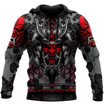 Pavasario rudens japonų samurajų tatuiruotės 3D spausdinimas vyriški megztiniai megztiniai Harajuku laisvalaikio unisex striukė ilgomis rankovėmis megztinis M