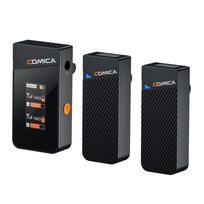 COMICA Vimo C2 belaidžio mikrofono sistema su 1 imtuvu ir 2 mikrofonais 200M 4 perdavimo diapazonas without a charging case juoda