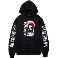 Harajuku Anime Jujutsu Kaisen Apranga su gobtuvu Unisex Wo Unisex Kawaii Toji Fushiguro Unisexga Animacinių filmų pavasario laisvi laisvalaikio megztiniai Topai XL yellow