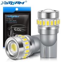 2vnt. T10 W5W LED Canbus be klaidų 194 168 objektyvo lemputė 5W5 3W 12V 1000LM itin ryškus automobilio salono šoninis apšvietimas valstybinio numerio lempa Auto