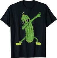 Dabingantis agurkas Šokantis agurkas Mėgėjas Juokingi Unisex marškinėliai Vintage marškinėliai XXXXL black