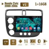 9 colių Android automobilinis radijas, skirtas Honda Civic 2000-2006 automobiliniam multimedijos vaizdo grotuvui Automobilio stereofoninis radijas GPS navigacija WIFI 1+16GB