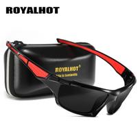 RoyalHot Unisex Poliarizuoti Nauji Retro Sportiniai Saulės Akiniai Vintage Saulės Akiniai Retro Akinių Atspalviai,UV400 juoda