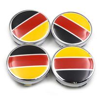 4 x 60 mm Vokietijos vėliavos automobilių ratų centro stebulės dangteliai