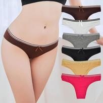 Apatiniai moterims Seksualios kelnaitės, dengiančios pusę klubų, žemo liemens, Hipster stiliaus, Moteriškos kelnaitės, Lingerie, Intymūs reikmenys, 6 vnt./partija M