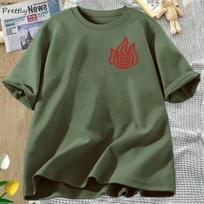 Avatar The Last Airbender Fire Tshirt Summer Cotton Short Sleeve Tee Shirt Streetwear Anime Manga Graphic T Shirts Oversized Unisex L