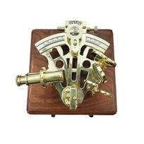 Gražus jūrinis jūrinis seksantas Marine Astrolabe laivo instrumentai su medine dėže Kelvin Hughes Sextant