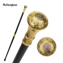 Auksinė juoda prabanga G viduramžių menas masonų masonai vaikščiojimo lazda Mados lazda Crosier Knob lazda 93cm