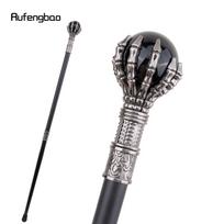 Juodas stiklinis rutulys steampunk vaikščiojimo lazda Madinga dekoratyvinė lazda Gentleman Prabangus Crosier Knob lazda 93cm