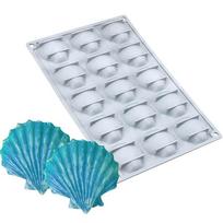 Silikoninė kriauklės formelė Kepimo formelė šokoladui, muilui, žvakei, fondantui Torto dekoravimui Sea Shell