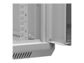 Komutacinė spinta pakabinama NETRACK 019-120-645-021 19,12U/450 mm,glass door,grey,remov. side pan.