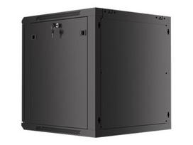 Komutacinė spinta pakabinama LANBERG 12U 600x600 steel doors black flat pack