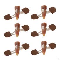 6pcs PU Leather Resin Horn Toggle Buttons Button Clasp with Cord for Clothing Sewing