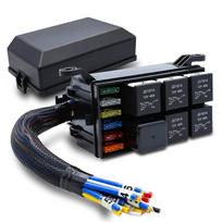 12 V automobilių saugiklių ir relių dėžė su išankstiniu laidų prijungimu Automobilių 6 krypčių konvertavimo valdymo dėžutė su laidais 24V4
