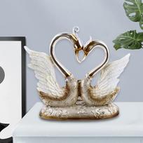 Pora Gulbių Figūrėlė Statulėlė Kolekcija Stalo Puošmena Valentino Dienos Dovana Spintos Lentynai