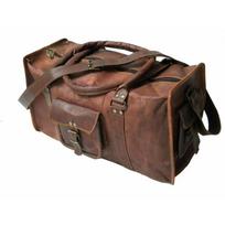 Krepšiai Ožkos Vintage Odinis Bagažo krepšys Duffle Kelionės Brown Vyriškas rankų darbo krepšys Didelis 24x11x9 ruda