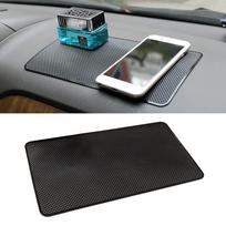 Automobilio prietaisų skydelio neslystantis guminis padas, 10,6 x 5,9 colio universalus neslidus automobilio magijos prietaisų skydelis, lipnus lipnus kilimėlis telefonams, akiniams, raktams ir kitiems tikslams 27x15x0.25cm juoda