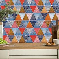 Bohemiško stiliaus mandala plytelės virtuvė vonios kambarys namų dekoravimas baldų atnaujinimas vandeniui atsparus lipnus PVC sienų lipdukas 10cm×10cm×16pcs