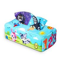 „Magic Tissue Box“ kūdikių žaislas, minkšti „Montessori“ jutimo žaislai kūdikiams 0–6–12 mėnesių, didelio kontrasto kūdikių žaislai naujagimiams, mažiems vaikams, dovana kūdikiams 22x12x8cm
