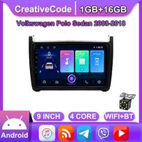 Automobilių radijas, skirtas Volkswagen Sedanui POLO 2008-2018 Android Car Multimedia Player GPS Navigation Head Unit WIFI 1+16GB