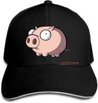 Mielos kiaulės beisbolo kepuraitė sumuštinio kepuraitė skrybėlės nuo saulės vintažinė unisex reguliuojama skalbiama trucker kepuraitė One Size black