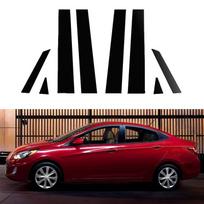 Automobilio statramsčio stulpeliai durų langų apdailos dangtelių lipdukai, skirti Hyundai Accent Verna Solaris i25 Accent 4 durų sedanui 2011 2012-2018 m.