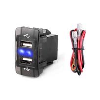 4.2a Dvigubas USB automobilinio įkroviklio lizdas Rocker 12-24v vandeniui atsparus automobilio telefono įkroviklis Motociklas, skirtas automobiliniam laivui sunkvežimiui Rv Marine juoda