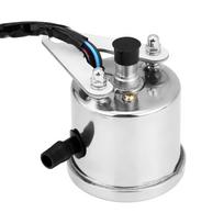 Cafe Racer Retro pritaikytas motociklo mechaninis spidometras su LED indikatoriumi 140 kmh sidabras
