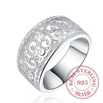 925 sterlingo sidabro vintažinio raižinio rašto porų vestuviniai sidabriniai žiedai moterims vyrams 9
