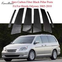 6vnt automobilių statramsčių stulpeliai, skirti Honda Odyssey 2005 2006 2007 2008-2010 Blizgiai juodi durų langų apdailos lipdukai Dekoratyviniai priedai