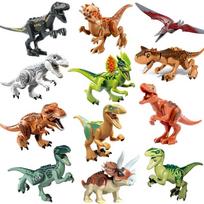12 vnt Dinozaurų Tyrannosaurus Rex Triceratops Mėsėdis Taurosaur Dvigubas Karūnos Drakonas Vaiko berniuko statybinio bloko žaislas