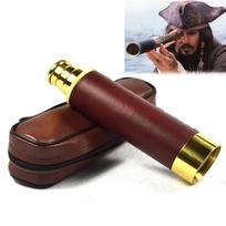 Mini teleskopas žalvarinis pirato monoklis 25x30 sulankstomas vintažinis monoklis žiūrėjimui žaidimams kelionėms žygiams stovyklavimui auksas