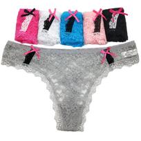 Trikampinės kelnaitės moterims Seksualios gėlių rašto G-string T-back Besiūlės intymios kelnaitės Nėriniai apatiniai drabužiai Minkštos kelnaitės Trumpikės Lingerie 6 vnt./daug L