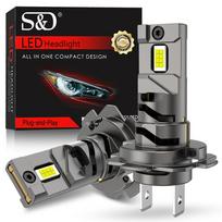2vnt 40000LM H7 LED lemputės priekinių žibintų dvigubas varinis vamzdelis 70W CSP, skirtas automobilio priekiniams žibintams, automatiniams diodiniams žibintams Canbus H7 Led Turbo 6000K 12V