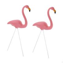 2 vnt. stovinčios flamingos lauko sodo vejos tvenkinio dekoracijos amatai