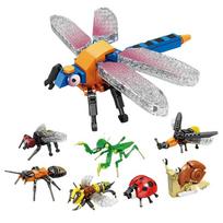 KAZI Mūriniai žaislai Big Mantis gyvūno modelis MOC statybiniai blokeliai laumžirgis vaikų surinkimo žaislas gimtadienio dovana