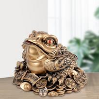 Feng shui turto „Fortune Toad“ figūrėlės stalo dekoracija namų biuro dekorui