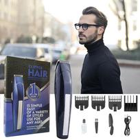 Mini daugiafunkcė elektrinė skustuvas USB pakraunamas vienas aparatas universalus skutimosi barzdos taisymas kirpėjo šukos ir keturių galų šukos safyro mėlyna spalva