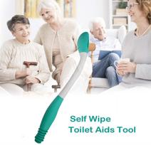 Apatinio tualeto savaime nusišluostymo pagalbinė priemonė, ilga rankena valytuvas Easy Tissue Grip Helper Tualeto pagalbinės priemonės neįgaliesiems One Size white