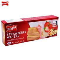 Bissin Braškių vafliai 100 gx 1 vnt / 3 vnt / 6 vnt / 12 vnt - Tailandietiškas užkandis 100 g