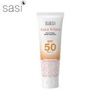Sasi Aura White veido ir kūno serumas apsaugai nuo saulės SPF50 PA++++, UVA UVB apsauga, 100 ml. - Tailando odos priežiūra 100 ml.