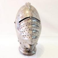 Viduramžių riterio šalmas, Bascinet šalmas, Metalinis šalmas, Viduramžių šarvų šalmas, Kryžiuočio šalmas, Templieriaus šalmas, Viduramžių dekoras, Dovana jam