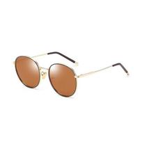 Retro Oval Tea Lens Nearsighted Sunglasses Women Polarized Alloy Prescription Sun Glasses For Women 0 -0 .5 -0 .75 -1 .0 To -4 .0 1 brown