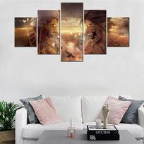 5 vnt. Modernus drobės paveikslas Sienos meno paveikslas Namų dekoravimas Japonijos Anime Attack On Titan Plakatai Spausdintas meno kūrinys Sienų dekoras 20X35 20X45 20X55cm